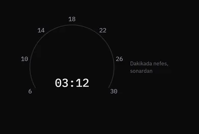 Nefes ölçeği saat yüzü, 03:12